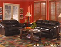 Classic leather living room set